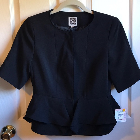 Anne Klein Jackets & Blazers - *SOLD* Anne Klein Black Button Down Peplum Blazer